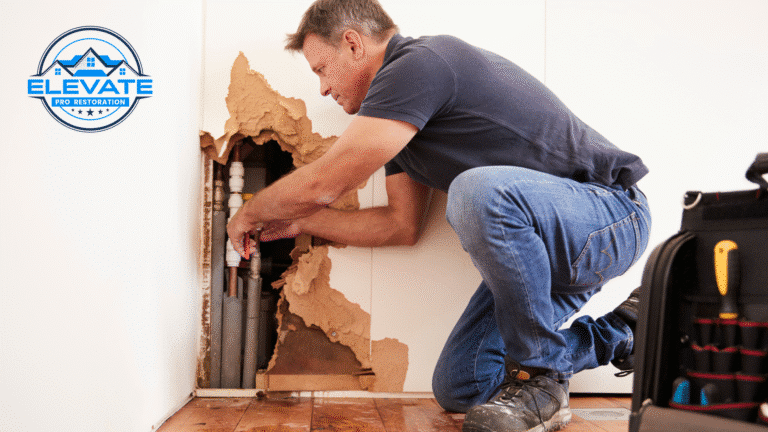 Elevate Pro Restoration Team Performing Water Damage Cleanup In Los Angeles Home